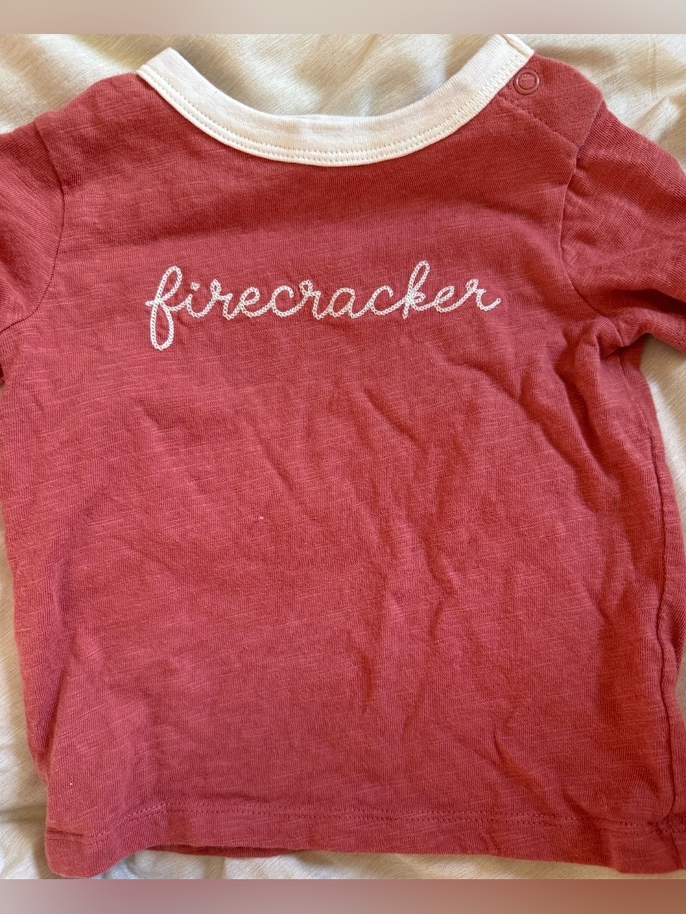Little Co 'Firecracker' Red Embroidered Top
